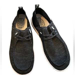 Hey Dude Wendy Halo Womens Size 10 Black White Slip On Lightweight Walking Shoes